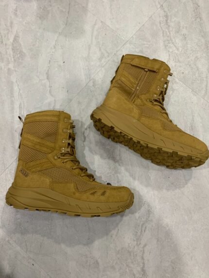 high-top black tactical boot